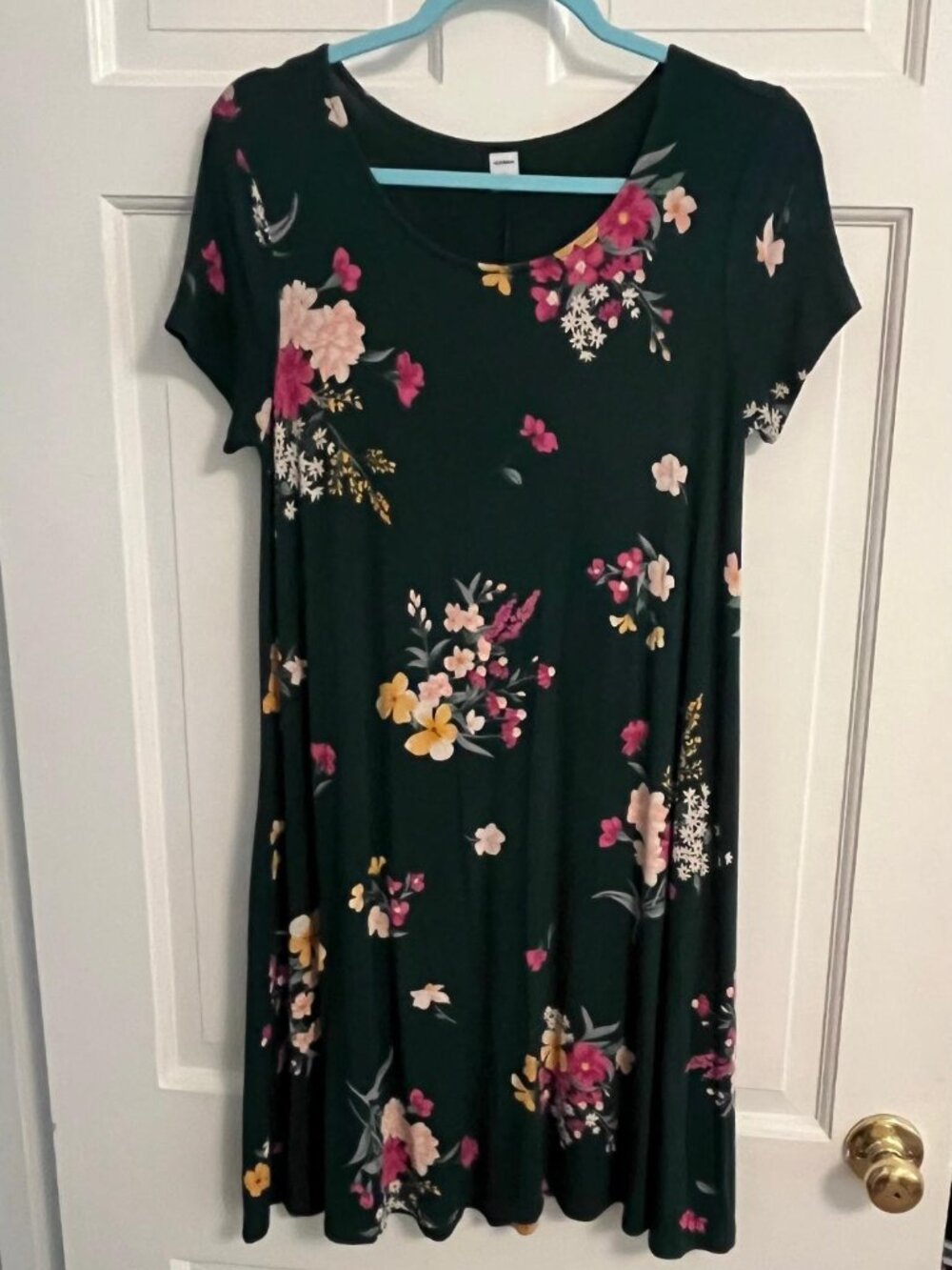 Old Navy Green Floral Dress Cover-Up Tunic Sz S